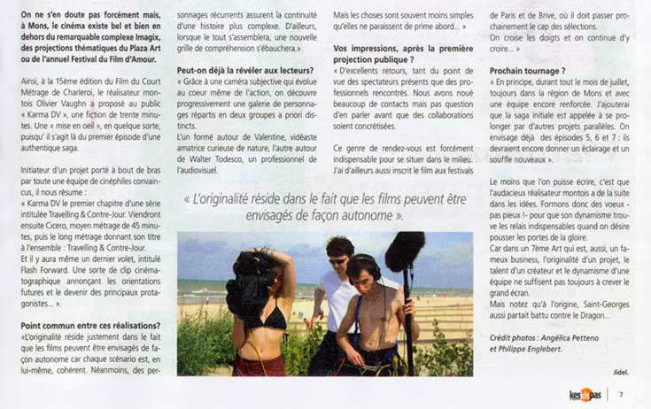 Tournage de Travelling & Contre-Jour  Angelica Petteno