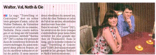 Charlotte Duwez et Olivier Vaughn sur les lieux du tournage  Philippe Englebert