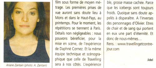 L'article, partie 4. Ariane Zantain (photo : A. Zantain)