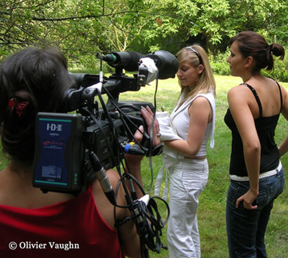 Tournage d'une scne extrieure de Travelling et Contre-Jour  Olivier Vaughn